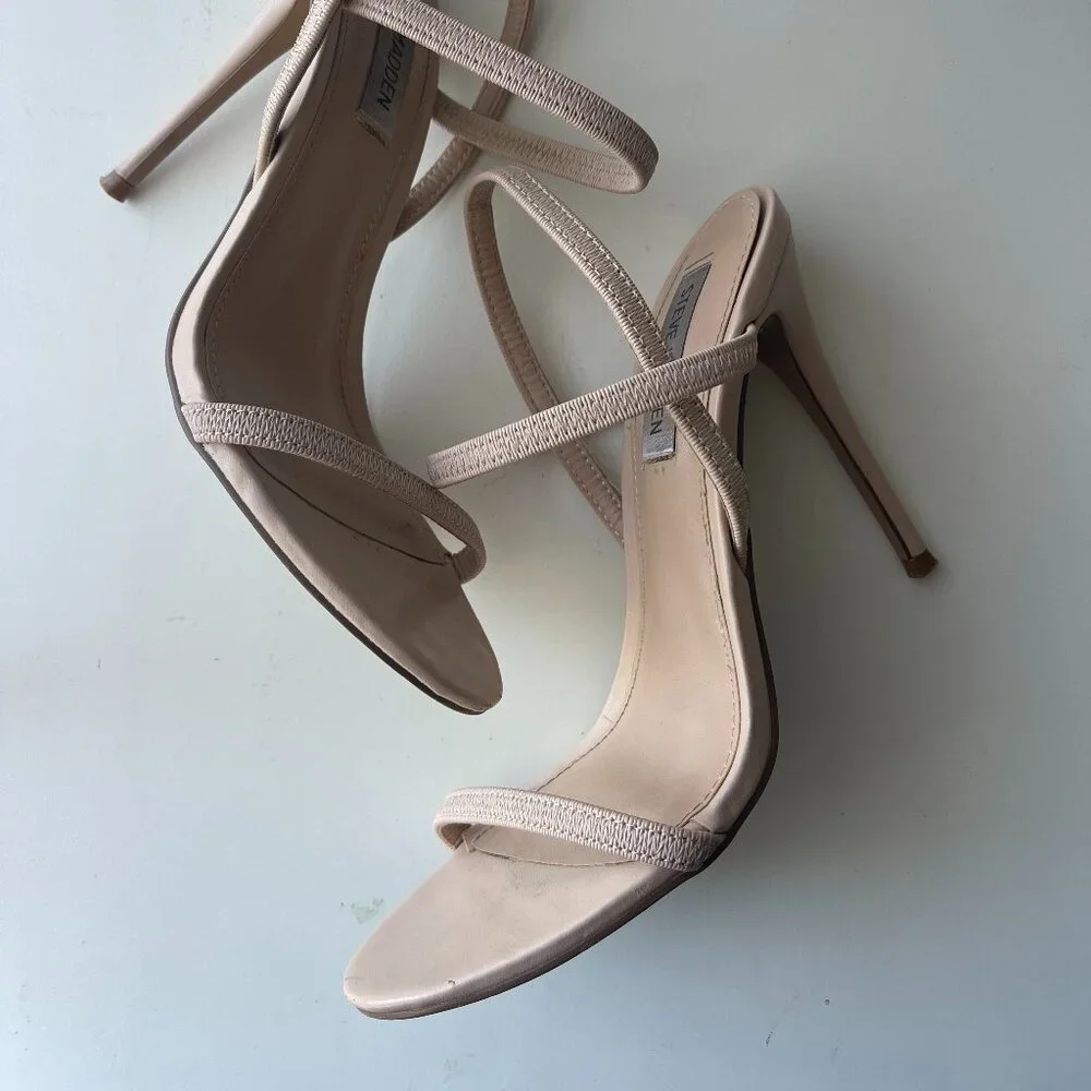 Steve Madden Blush Strappy Stiletto Sandals